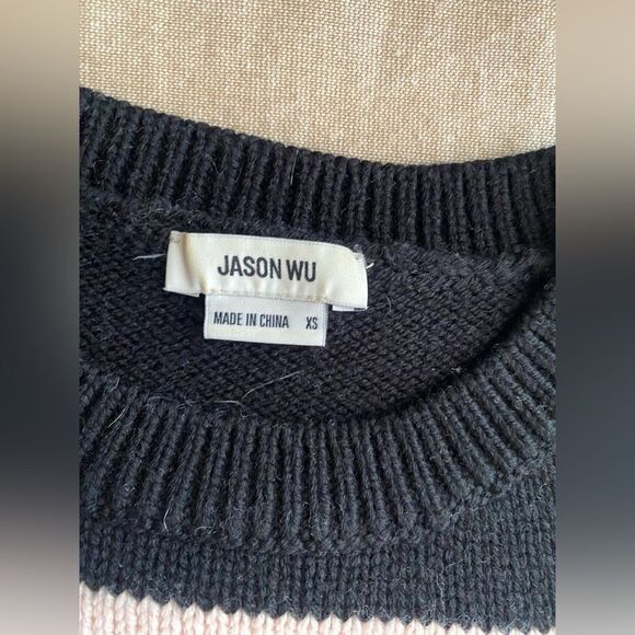 Jason Wu Colorblock Merino Wool Crewneck Sweater SZ XS - Picture 8 of 12